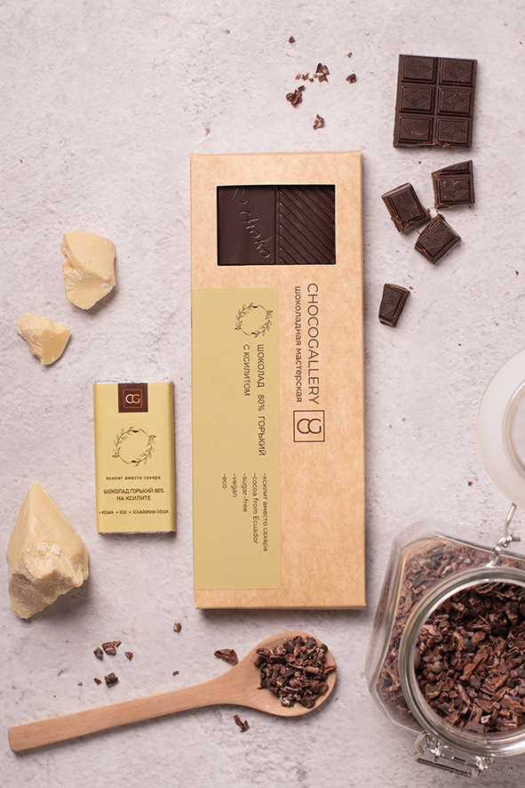 Шоколад горький 80% с ксилитом