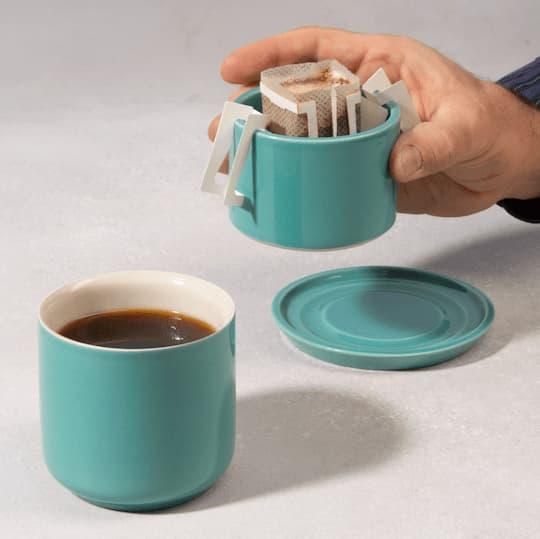 Дрип-сет для заваривания кофе керамический, в новой форме.