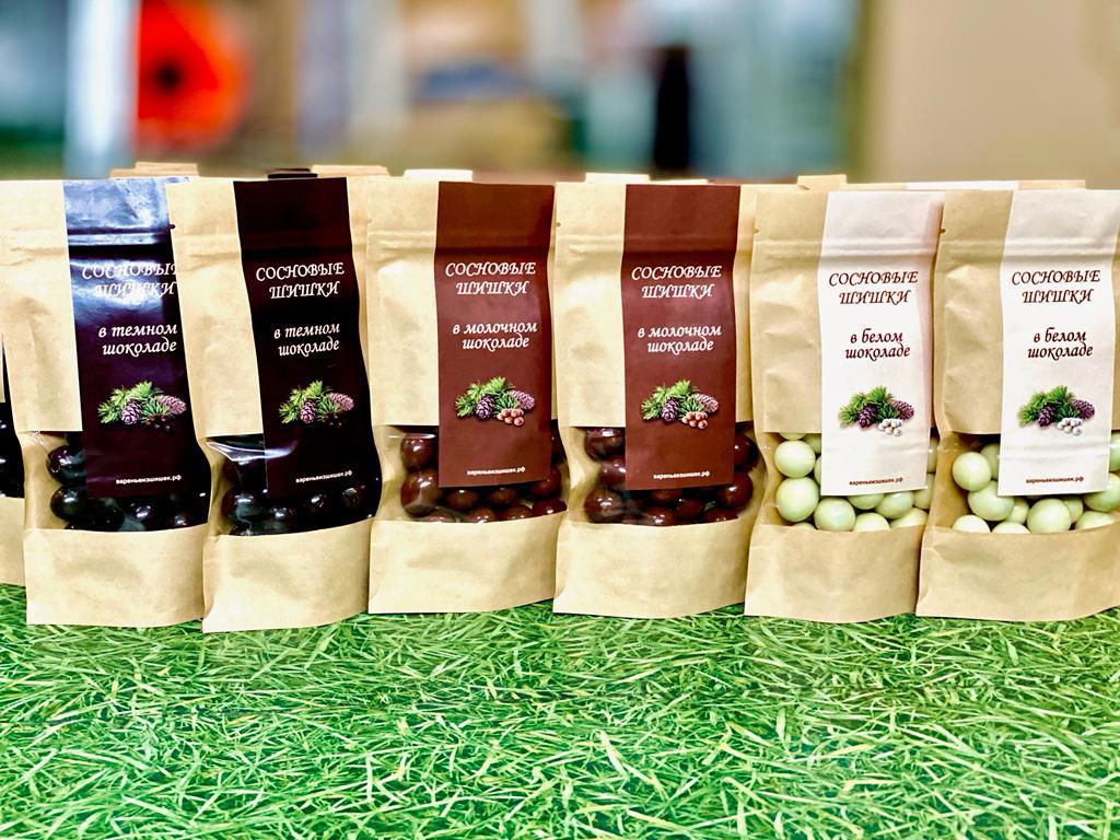 Шишки сосновые в шоколаде (темном, молочном, белом)