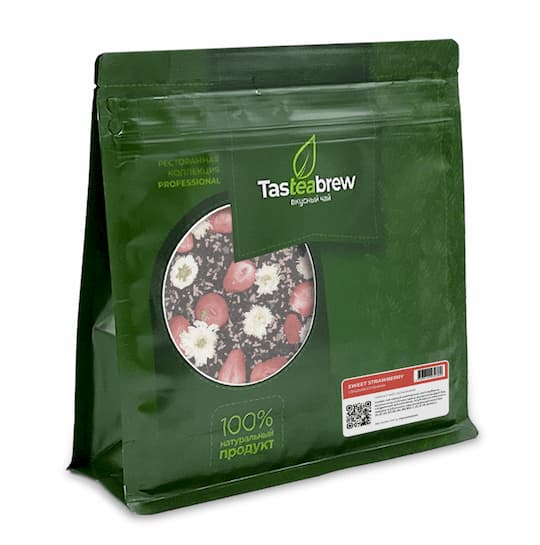 Чай чёрный с добавками TASTEABREW PRO "SWEET STRAWBERRY / СЛАДКАЯ КЛУБНИКА" 200 гр