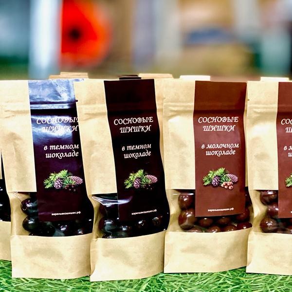 Шишки сосновые в шоколаде (темном, молочном, белом)
