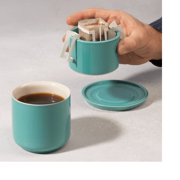 Дрип-сет для заваривания кофе керамический, в новой форме.