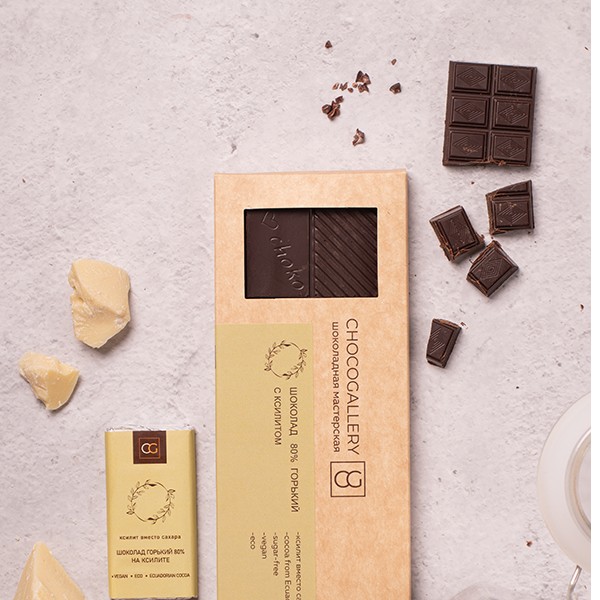 Шоколад горький 80% с ксилитом