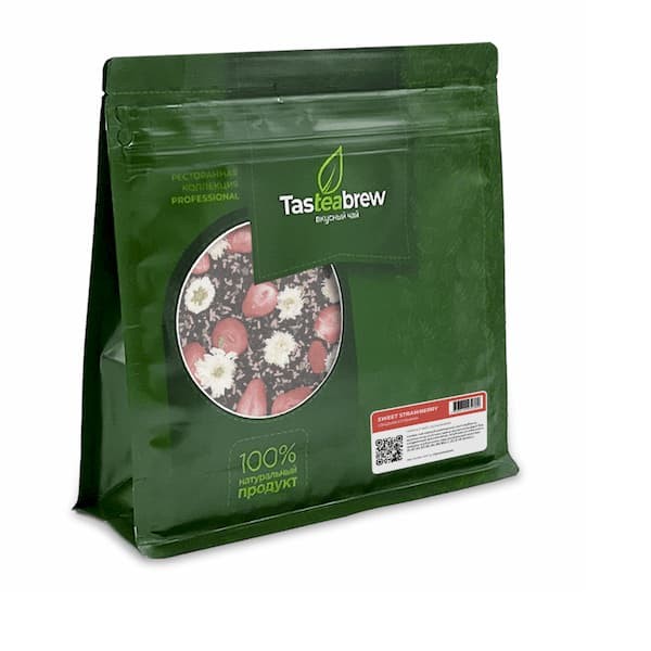 Чай чёрный с добавками TASTEABREW PRO "SWEET STRAWBERRY / СЛАДКАЯ КЛУБНИКА" 200 гр